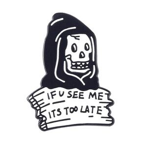SALE Reaper Skeleton Death Enamel Pin